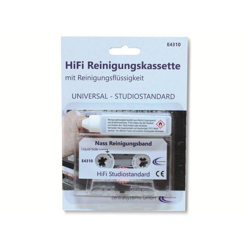 Reinigungskassette für Kassettenrekorder, mit Reinigungsflüssigkeit