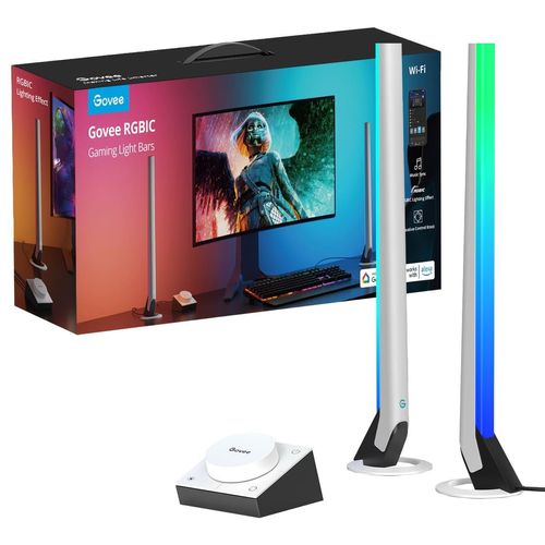 GOVEE LED-Tischleuchte, Gaming Lightbars, smart, EEK: G, dimmbar, RGBIC, 2 Stück
