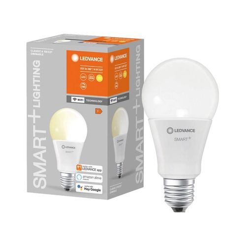 LEDVANCE LED-Lampe SMART+ WiFi Classic, A75, E27, EEK: F, 14 W, 1521 lm, 2700 K, Smart
