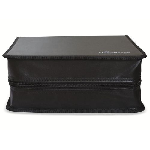 MEDIARANGE Archivierungsmappe für 200 Discs, Kunstleder, schwarz