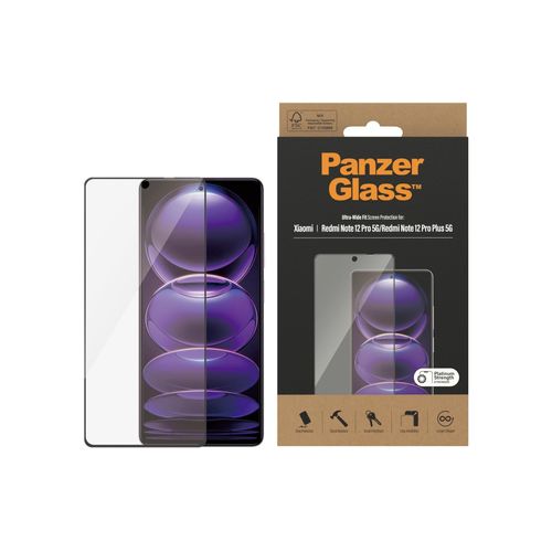 PanzerGlass Displayschutzglas »Ultra Wide Fit Redmi Note 12 Pro / 12 Pro+«, für Poco X5 Pro, Redmi Note 12 Pro, Redmi Note 12 Pro+, (1 St.)