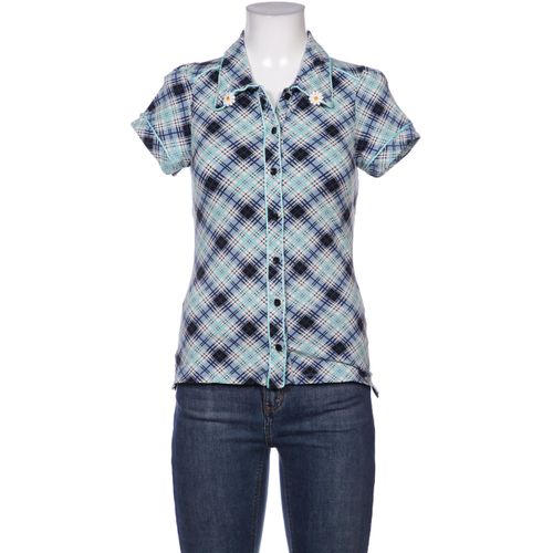 King Louie Damen Bluse, blau, Gr. 38