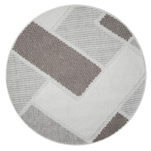 Carpet City Teppich »LINDO 8877«, rund, 11 mm Höhe, Kurzflor, Hochtief-Muster/ 3D-Effekt, Boho-Stil, Wohnzimmer