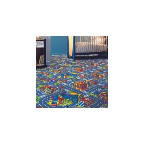 ANDIAMO Teppichboden "City" Teppiche Spielteppich, Straßenteppich, Breite 200 cm oder 400 cm, Kinderzimmer Gr. B: 400cm, 6,5mm, L: 700cm, grau