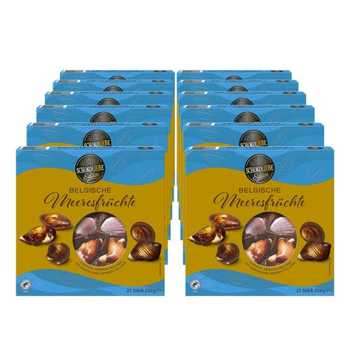 Schokoliebe Belgische Meeresfrüchte 250 g, 12er Pack