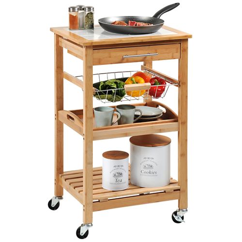 Kesper Küchenwagen - Fliesen/Bambus FSC