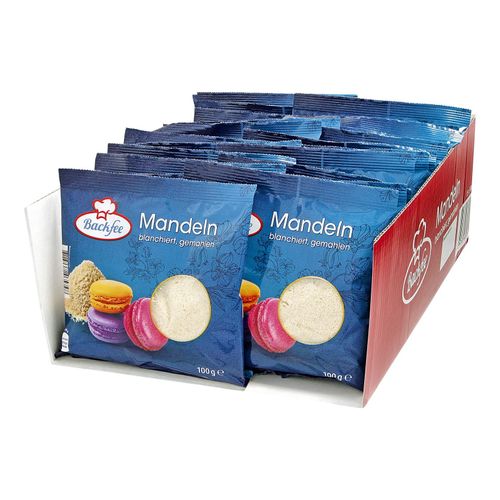 Backfee Mandeln blanchiert, gemahlen 100 g, 25er Pack