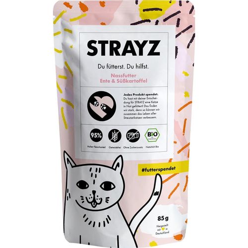 STRAYZ Bio Ente & Süßkartoffel 14x85g