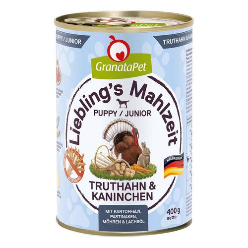 GranataPet Liebling's Mahlzeit Junior Truthahn und Kaninchen 12x400g