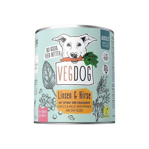 VEGDOG Adult Linsen & Hirse 6x800g