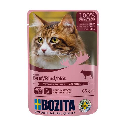 Bozita Pouch Häppchen in Gelee mit Rind 12x85g