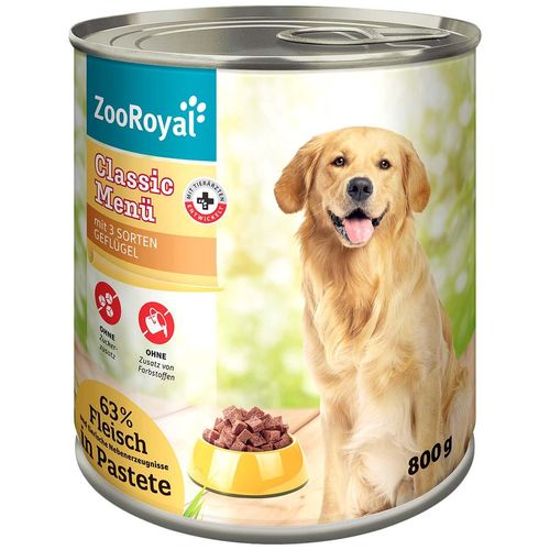 ZooRoyal Classic Menü mit 3 Sorten Geflügel 6x800g