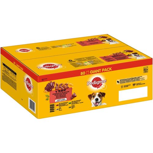 PEDIGREE Pouch Adult Gem. Selektion Giant Pack 1 80x100g