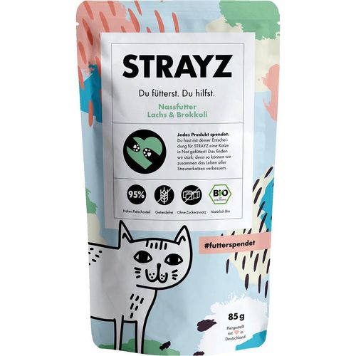 STRAYZ Bio Lachs & Brokkoli 14x85g