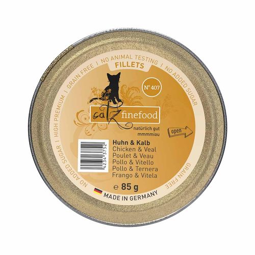 catz finefood Fillets N°407 Huhn & Kalb in Jelly 12x85g