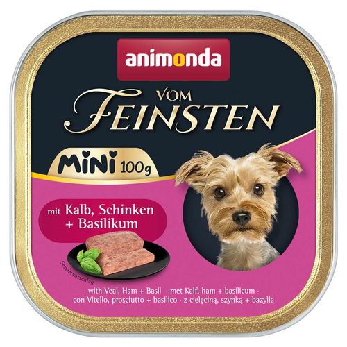 animonda vom Feinsten Mini Kalb, Schinken + Basilikum 32x100g