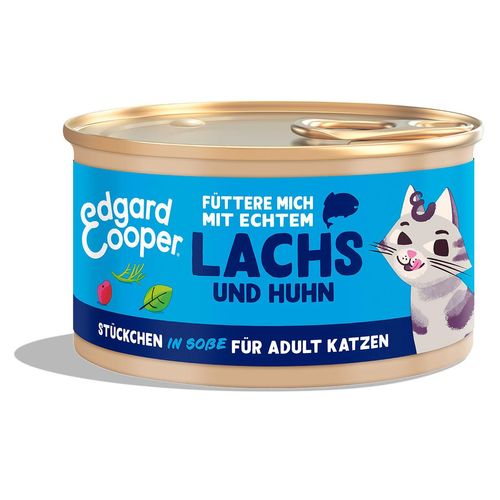 Edgard & Cooper Stückchen in Soße Lachs und Huhn 18x85g