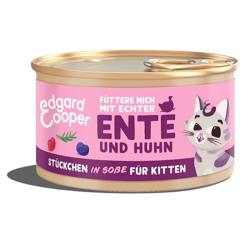 Edgard & Cooper Stückchen in Sauce Kitten Ente und Huhn 18x85g