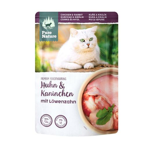 Pure Nature ADULT Huhn & Kaninchen mit Löwenzahn 12x85g