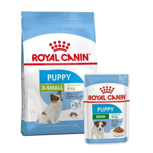 ROYAL CANIN X-Small Puppy 1,5kg + Mini Puppy in Soße 12x85g