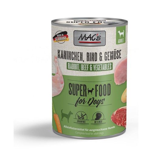 MAC's Dog Kaninchen, Rind und Gemüse 12x400g