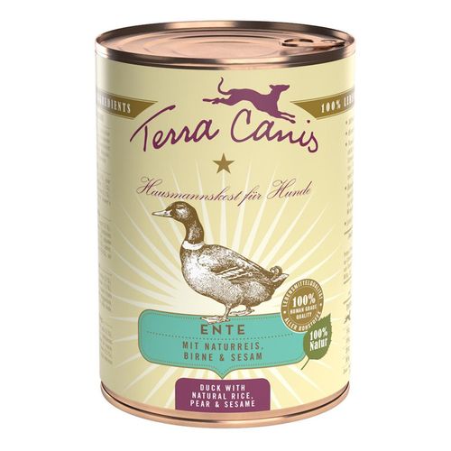 Terra Canis Ente mit Naturreis, Rote Beete, Birne und Sesam 6x400g