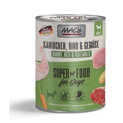 MAC's Dog Kaninchen, Rind und Gemüse 12x800g