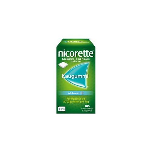 nicorette 2 mg Nikotinkaugummi whitemint zur Raucherentwöhnung