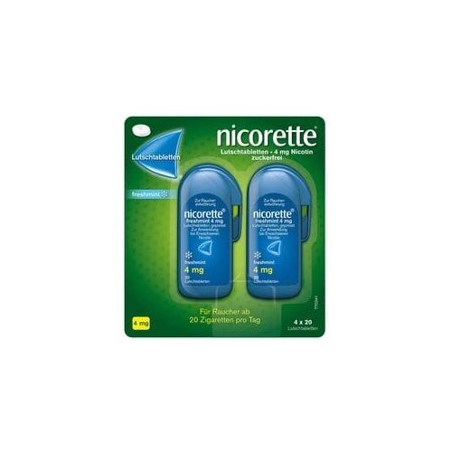 nicorette Lutschtablette freshmint 4 mg Nikotin zur Raucherentwöhnung