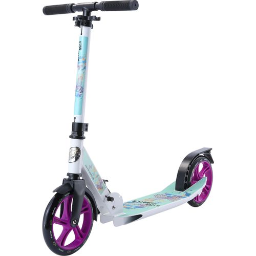 Cityroller STAR-SCOOTER Scooter blau (türkis, weiß) mit abgesenktem Trittbrett