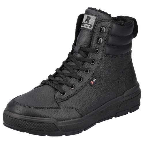 Winterboots RIEKER EVOLUTION Gr. 45, schwarz (schwarz uni) Herren Schuhe Stiefelette, Schnürboots mit TEX-Membran