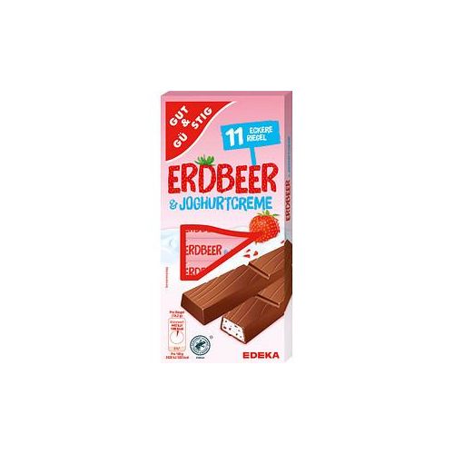 GUT&GÜNSTIG Joghurt-Erdbeer Schokoriegel 11 Riegel