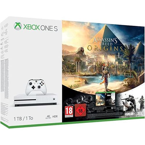 Xbox One S 1000GB - Weiß - Limited Edition Assassin's Creed Origins + Assassin's Creed Origins + Rainbow 6