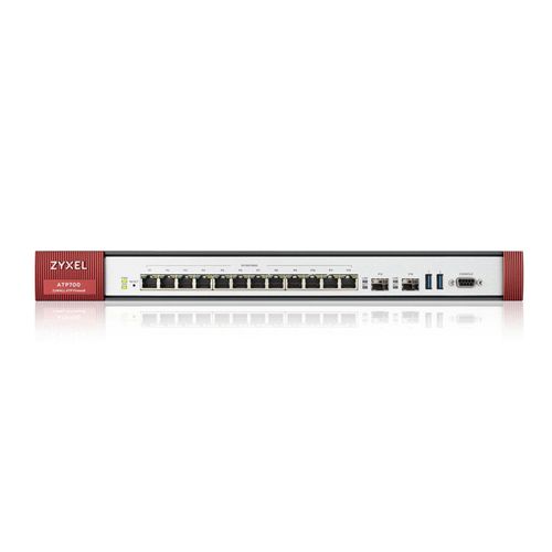 Zyxel ATP700, 6 Gbit/s, 1,2 Gbit/s, 120,1 BTU/h, 150 Benutzer, 25,3 dB, 947736 h
