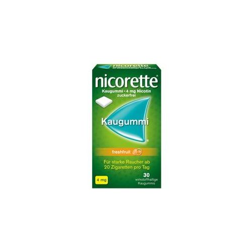 nicorette 4 mg Nikotinkaugummi freshfruit zur Raucherentwöhnung