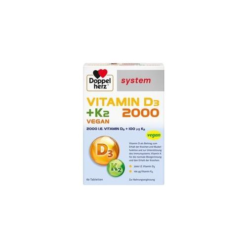 Doppelherz system VITAMIN D3 + K2 2000 I.E. vegan