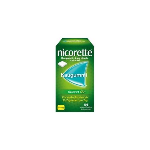 nicorette 4 mg Nikotinkaugummi freshmint zur Raucherentwöhnung