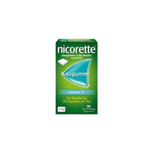 nicorette 2 mg Nikotinkaugummi whitemint zur Raucherentwöhnung