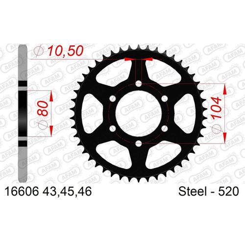 AFAM Kettenrad 16606-46