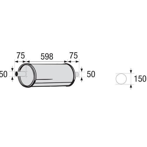 VEGAZ Mittelschalldämpfer, Universal US-684