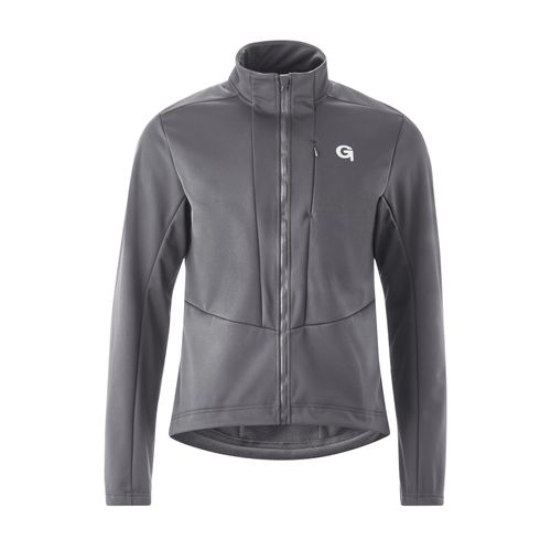 Fahrradjacke GONSO "ADVENTURE JACKET SOFTSHELL M" Gr. M, grau Herren Jacken Softshell-Jacke, Radjacke slim fit