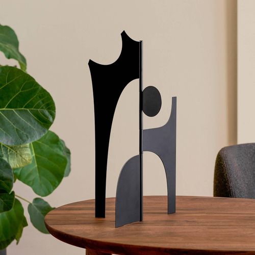 ferm LIVING Skulptur Contour Piece, schwarz, Höhe 42,7 cm