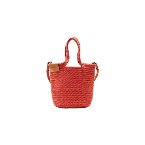Desigual Trenzadas Shopping Bag Coral