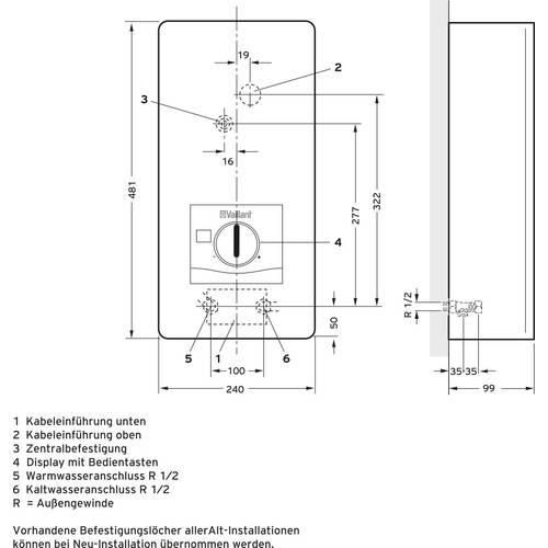 Vaillant VED E 24/8 VED E 24/8 Durchlauferhitzer A (A+ - F) 24 kW