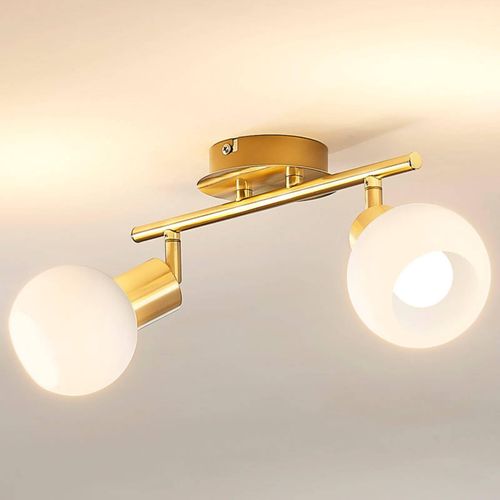 Deckenlampe Elaina 2-flg., messing