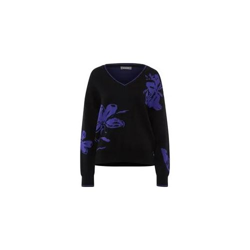 Jacquard-Pullover BASLER schwarz