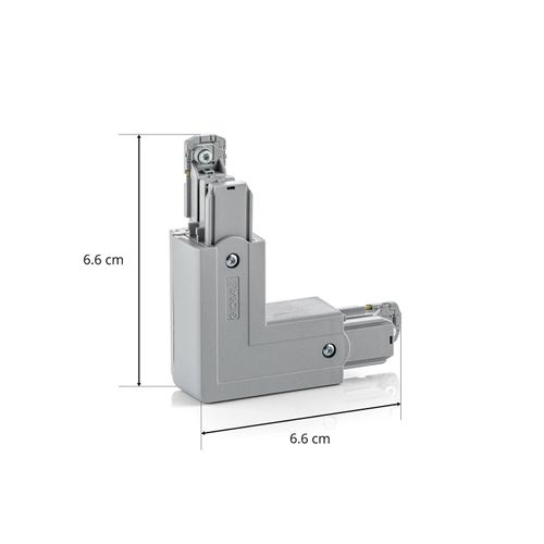 Eckverbinder Noa, Schutzleiter innen, grau