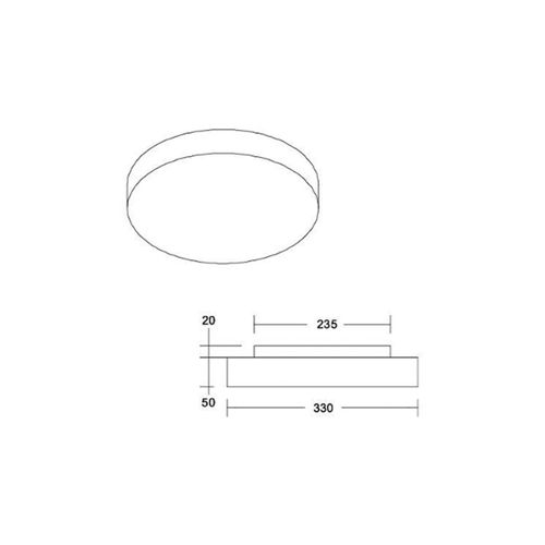 BRUMBERG LED-Deckenleuchte Celtis Mini, 3.000 K, braungrau