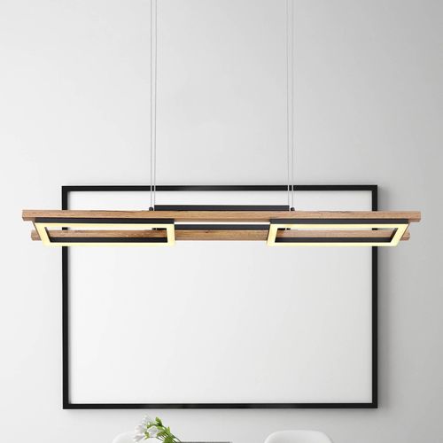 LED-Pendelleuchte Illa in Holzdesign