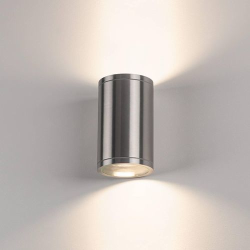 SLV Wandlampe Rox, alu gebürstet, Alu, Ø 12,5 cm, up/down